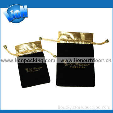 Custom Drawstring Bags 2014 Custom Black Velvet Pouch
